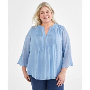 Plus Size Pintuck Blouse